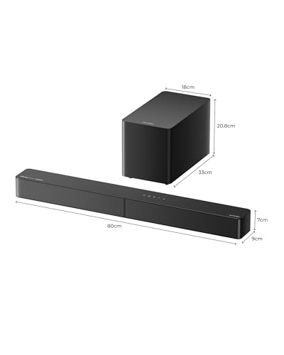 ULTIMEA 5.1ch Soundbar mit Dolby Atmos, 340W, Subwoofer, Bluetooth 5.4, Modell 2025