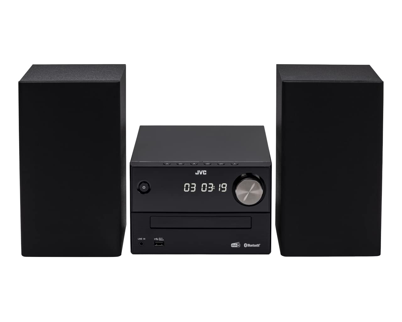 JVC UX-C25DAB Micro HiFi-System, mit DAB+, UKW, CD-Player, Bluetooth, USB, Schwarz