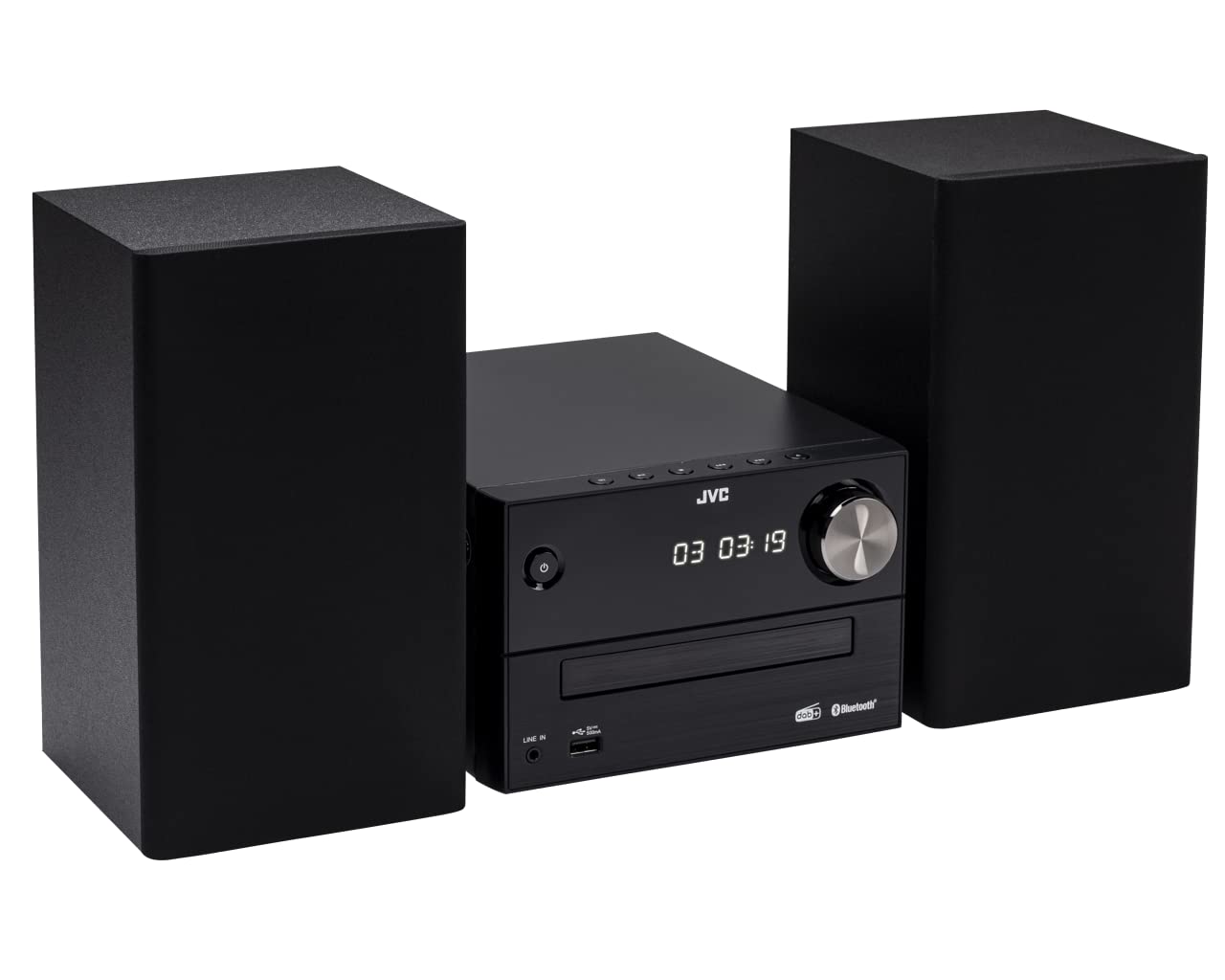JVC UX-C25DAB Micro HiFi-System, mit DAB+, UKW, CD-Player, Bluetooth, USB, Schwarz