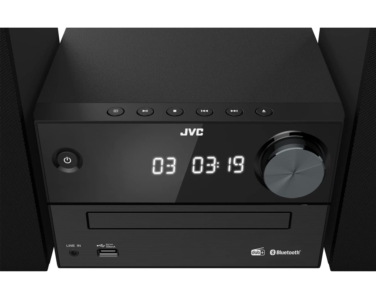 JVC UX-C25DAB Micro HiFi-System, mit DAB+, UKW, CD-Player, Bluetooth, USB, Schwarz