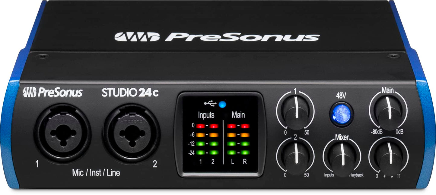 PreSonus Studio 24c USB-C Audio-Interface mit Studio One Artist Software-Bundle