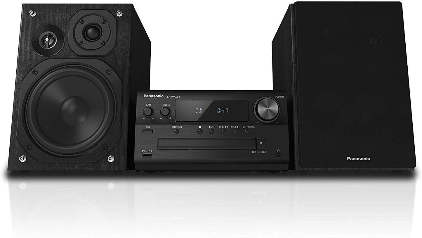 Panasonic SC-PMX94EG-K Micro HiFi System, 120W, mit DAB+, CD-Player, Bluetooth, Schwarz