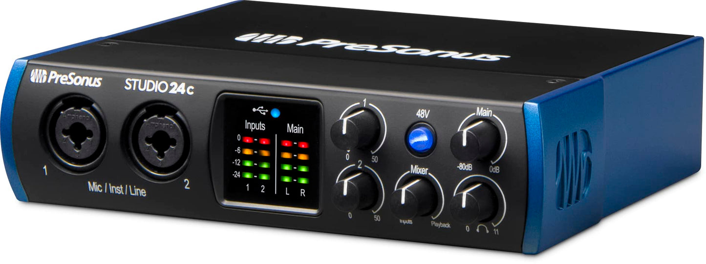 PreSonus Studio 24c USB-C Audio-Interface mit Studio One Artist Software-Bundle
