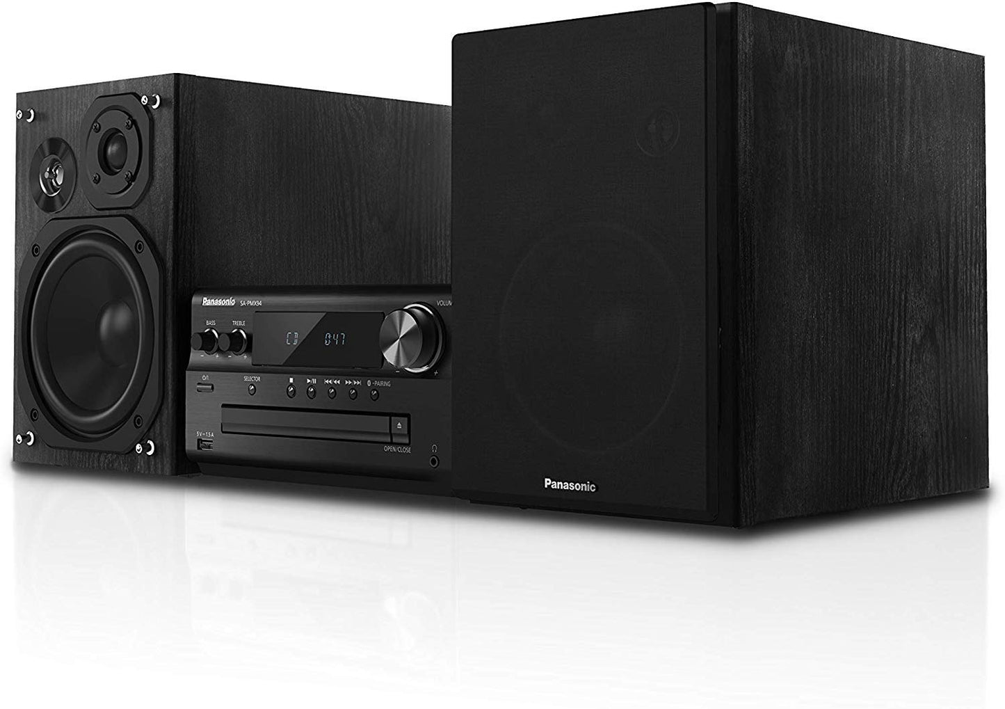 Panasonic SC-PMX94EG-K Micro HiFi System, 120W, mit DAB+, CD-Player, Bluetooth, Schwarz