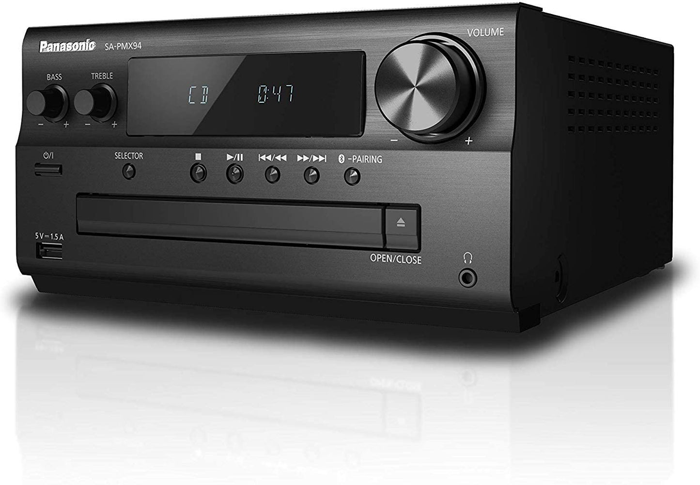 Panasonic SC-PMX94EG-K Micro HiFi System, 120W, mit DAB+, CD-Player, Bluetooth, Schwarz