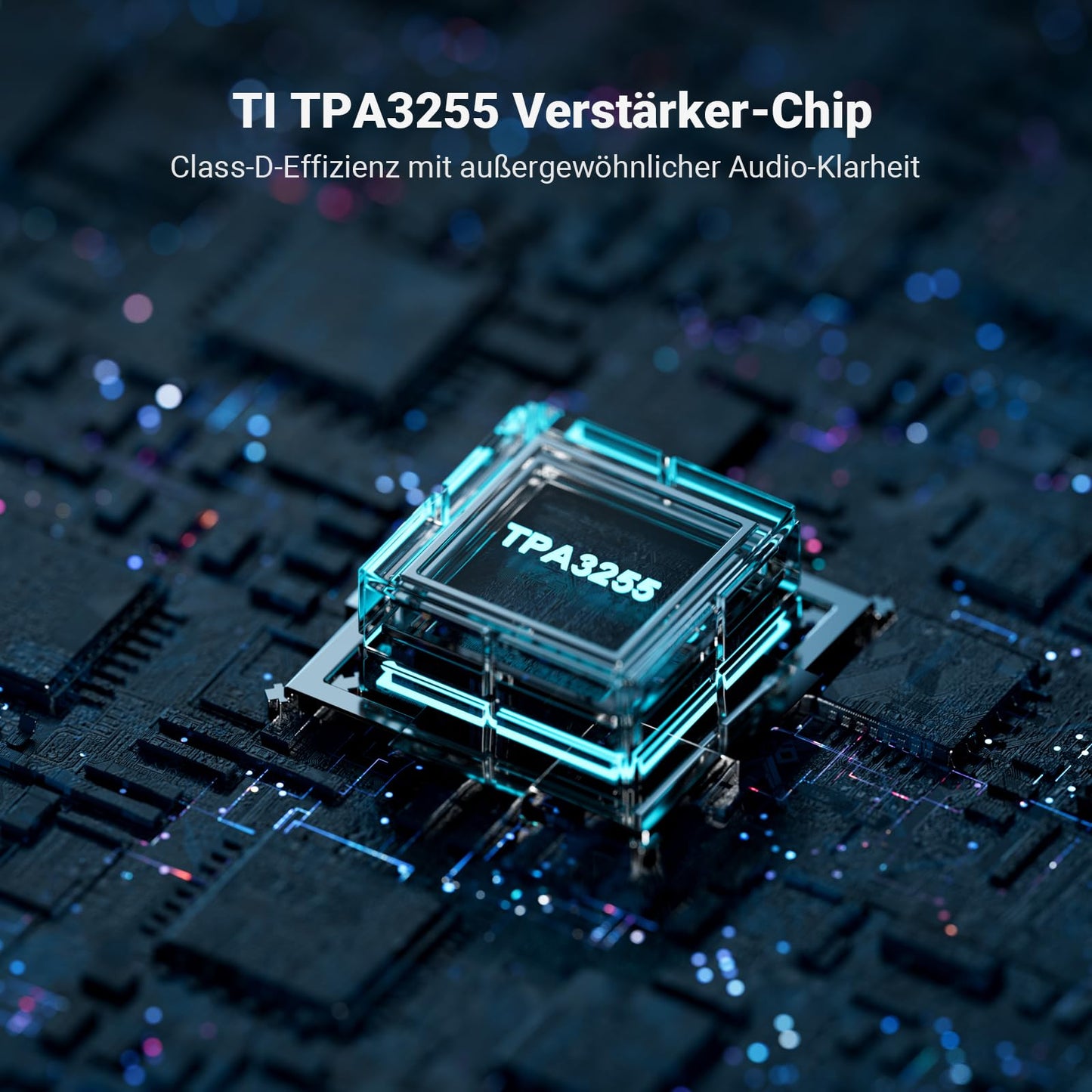 Fosi Audio TB10D Mini HiFi Verstärker Klasse D, 600W, TPA3255 Chip, mit Höhen- und Bassregelung
