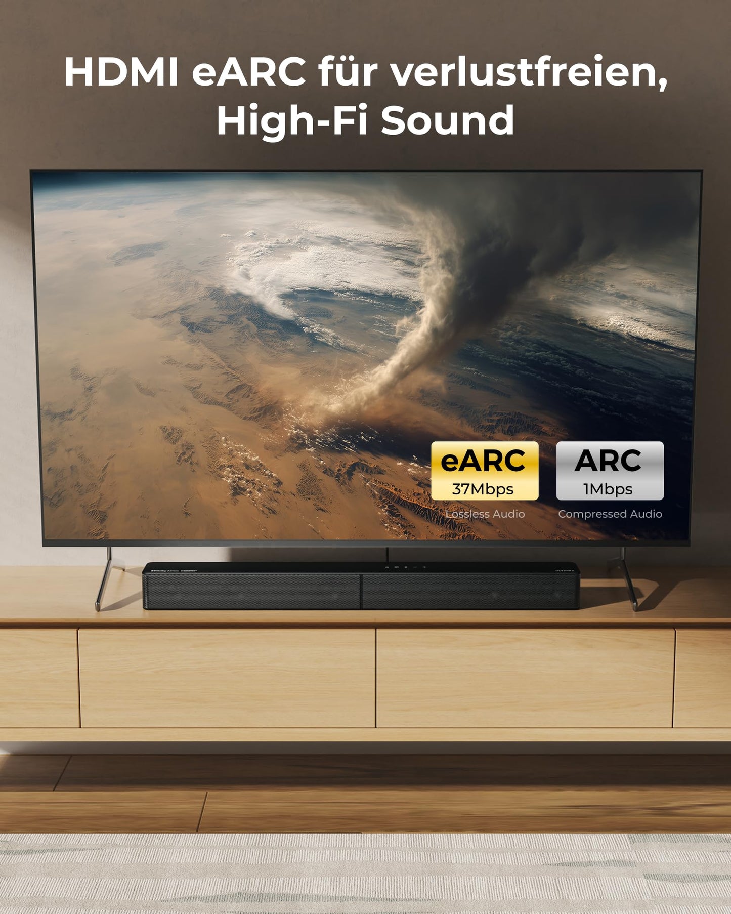 ULTIMEA 5.1ch Soundbar mit Dolby Atmos, 340W, Subwoofer, Bluetooth 5.4, Modell 2025