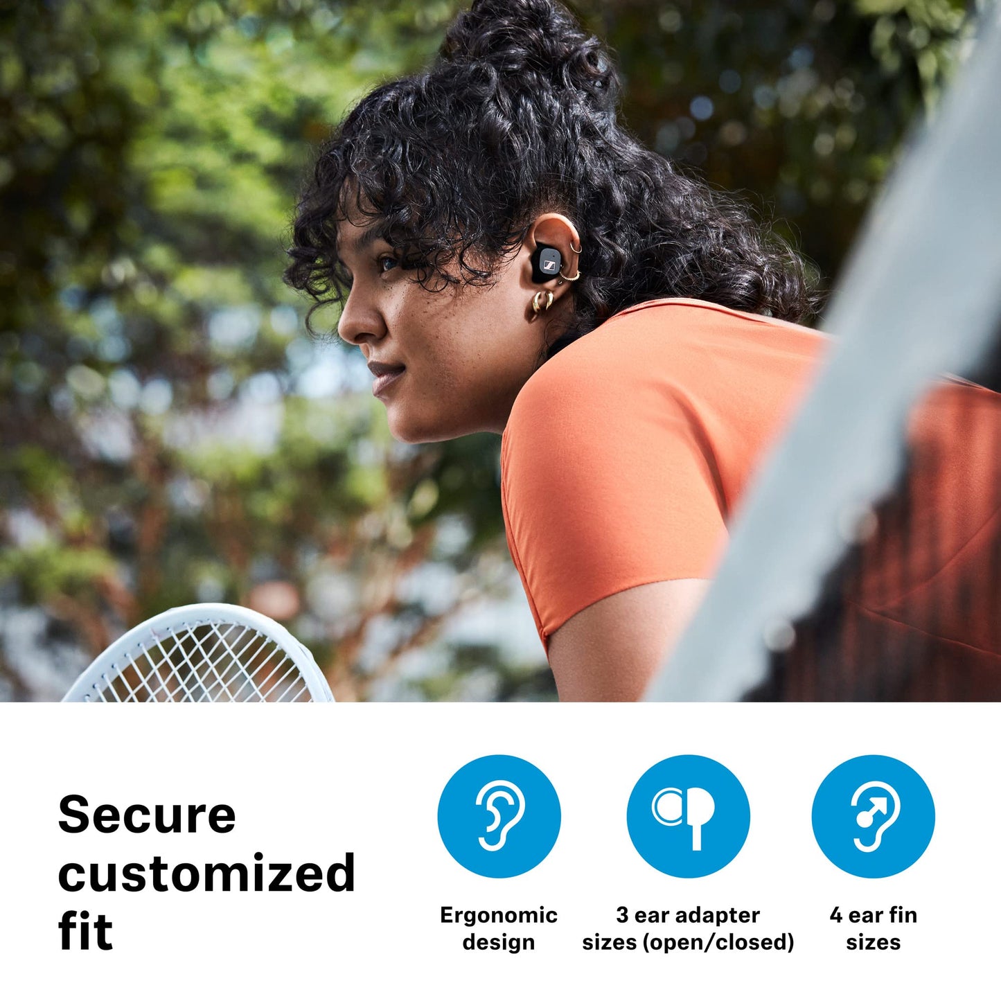 Sennheiser Sport True Wireless Earbuds, IP54 Wasserdicht, für Sport, Schwarz