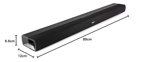 Denon DHT-S216 TV-Soundbar mit integriertem Subwoofer, DTS Virtual:X, 4K, Bluetooth, Schwarz