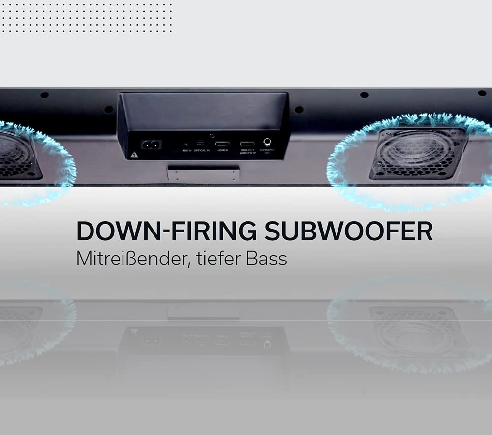 Denon DHT-S216 TV-Soundbar mit integriertem Subwoofer, DTS Virtual:X, 4K, Bluetooth, Schwarz