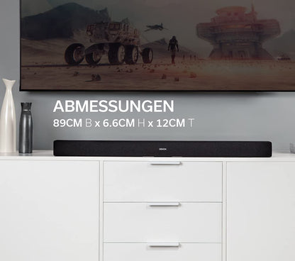 Denon DHT-S216 TV-Soundbar mit integriertem Subwoofer, DTS Virtual:X, 4K, Bluetooth, Schwarz