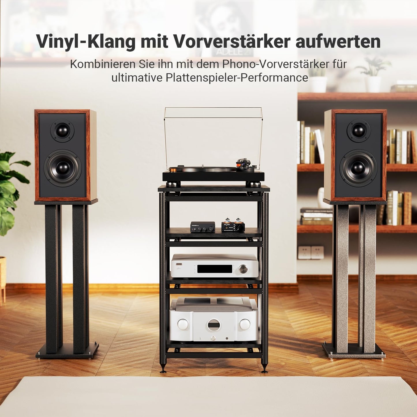Fosi Audio TB10D Mini HiFi Verstärker Klasse D, 600W, TPA3255 Chip, mit Höhen- und Bassregelung