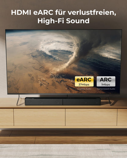 ULTIMEA 5.1ch Soundbar mit Dolby Atmos, 340W, Subwoofer, Bluetooth 5.4, Modell 2025