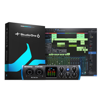PreSonus Studio 24c USB-C Audio-Interface mit Studio One Artist Software-Bundle